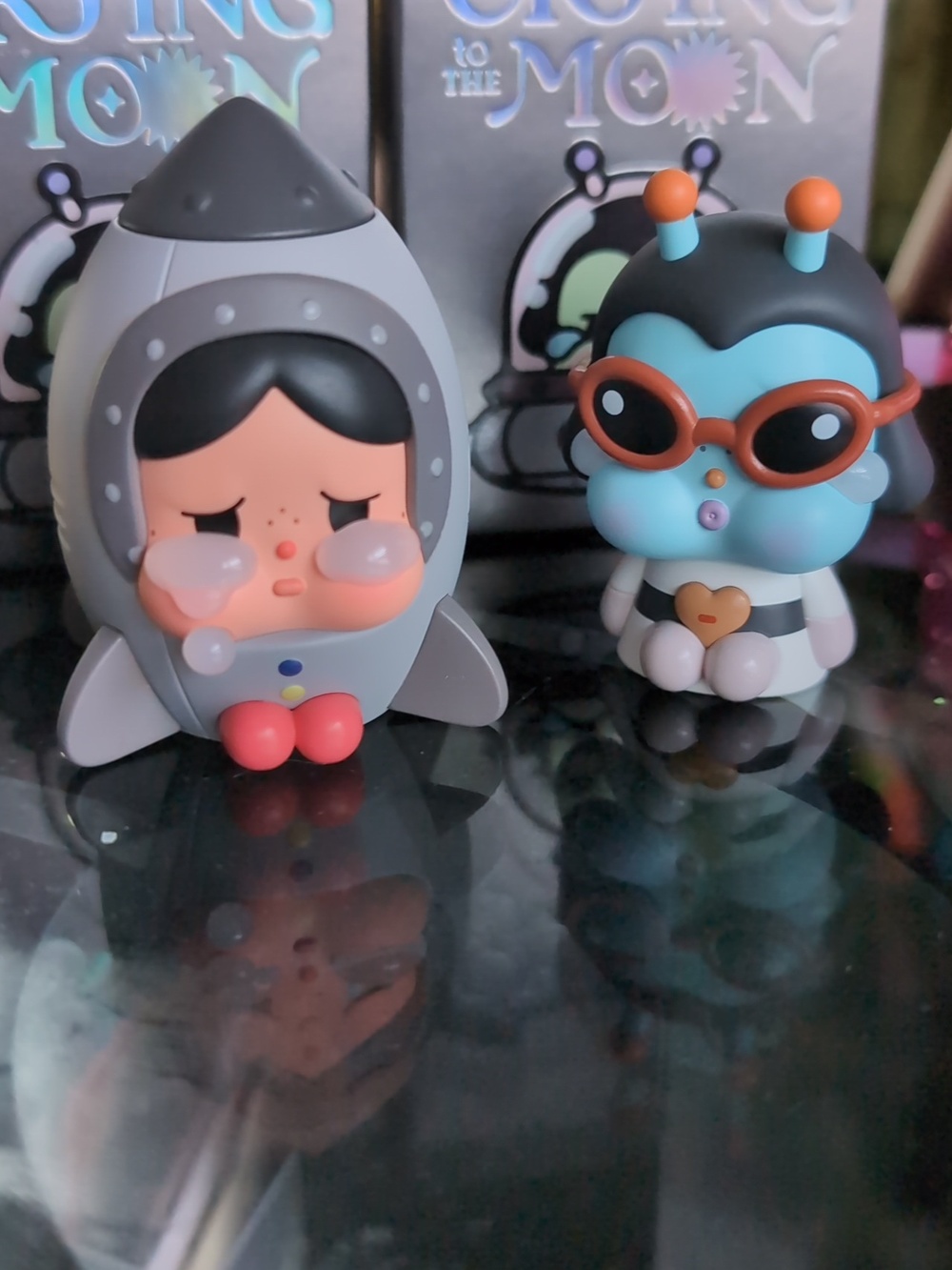 🌟Bundle Of (2) Special Cry Baby Collectible Mini Figures 'Crying To The Moon'